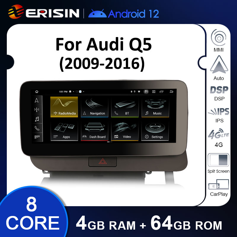 For Audi A5 2009-2016 android radio For Audi A5 12.3 inch head unit GPS  navigation car multimedia autoradio For AUDI A5 A4 B8